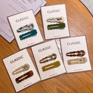 Barrettes à Cheveux Vague Acétate de Cellulose Marbre Écaille de Tortue pour Femmes Épingles à Cheveux Coréennes Mode