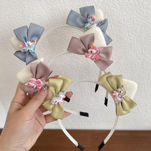 Fascia per Capelli per Bambini con Unicorno e Fiocco Orecchie da Gatto Cerchietto per Ragazze Accessori per Capelli Quotidiani Decorativi Regalo per Feste