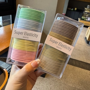 20-piece set of high-elasticity candy-colored hair ties in Macaron and Earth tones