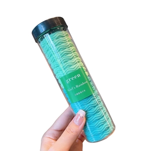 Kids wavy elastic hair ties in transparent storage bucket for colorful hair styling