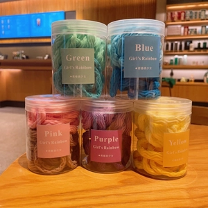 Élastiques à Cheveux Couleur Macaron en Conserve Pour Filles Bandeaux à Cheveux Côtelés en Tricot Supports de Queue de Cheval Haute Élasticité Accessoires pour Cheveux Enfants