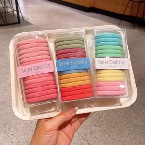High elasticity seamless colorful hair tie set in boxes with multi-color options