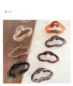 Collection de pinces à cheveux creuses en PC en divers coloris écaille et unis