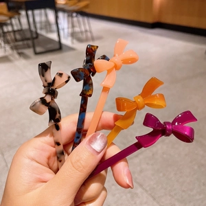 Eleganter Acetat Schleife Haarspange Französischer Stil Haarspange Minimalistischer Federclip Für Damen Kopf Haarschmuck