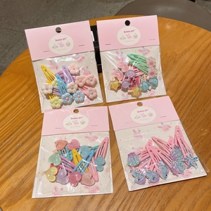Set di fermagli per capelli e elastici colorati con stelle e fiori per bambine e ragazze