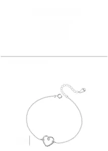 Dettaglio del bracciale in argento S925 con ciondolo a cuore intrecciato da 11mm e chiusura