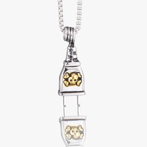 Punk Stainless Steel Skull Power Plug Pendant Necklace For Men Women Gold Silver Electroplated Industrial Jewelry Gift