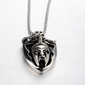 Edelstahl Gotik Spartanischer Helm Totenkopf Schlange Schild Anhänger Halskette Vintage Punk Rock Schmuck Für Herren Damen