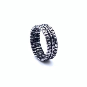 Bague dragon vintage en acier inoxydable au style punk hip hop pour hommes