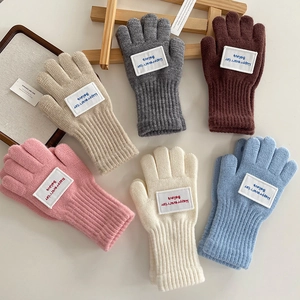 Kinder Winter Warm Gestrickte Handschuhe Kaltes Wetter Thermofäustlinge Kinder Touchscreen Fingeröffnung Outdoor Zubehör Koreanischer Stil