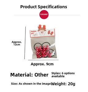 Detailed view of red polka dot heart hair ties in a pack with size and weight specs