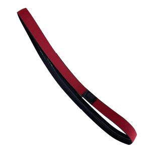 Elastic non-slip sports headband for running and yoga in red and black dual-color design