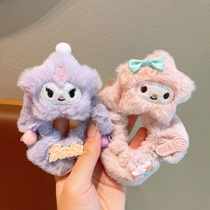 Chouchous peluche étoiles avec broderies mignonnes Kuromi et My Melody pour filles