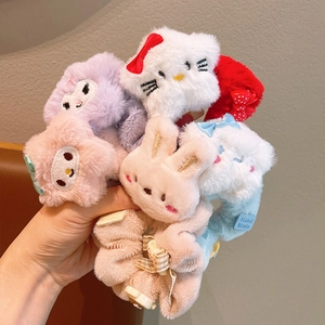 Lot de chouchous en peluche avec figurines d'animaux mignons pour petites filles