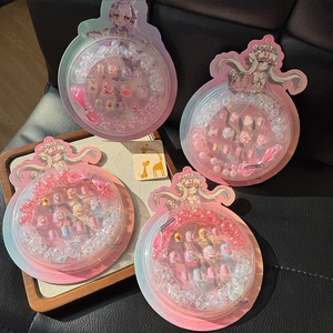 Bastelset für Kinder-Nagelkunst und Schmuck mit niedlichen Anime-Charaktergehäusen