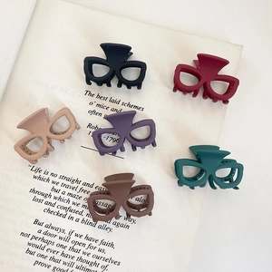 Pince à Cheveux Petite en Alliage Mat Minimaliste Coréen Épingle à Cheveux Forme Lunettes Accessoires de Coiffage pour Femmes
