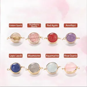 Handmade multi-gemstone crystal bracelet collection with gold plated settings