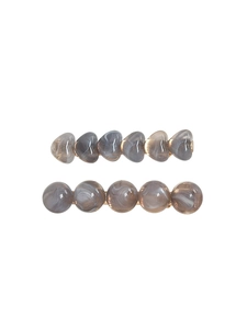 Set de pinces à cheveux en acrylique marbre gris avec cœurs et perles dorées élégant