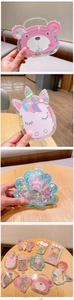 Kit di perline fai-da-te per bambini con scatole regalo a orso rosa e unicorno