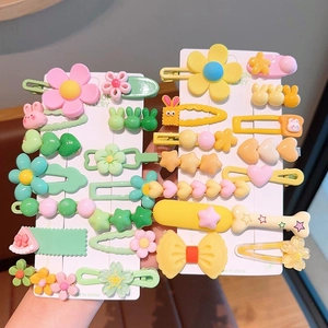 Barrettes à Cheveux pour Enfants Dessin Animé Fleur Animal Étoile Cœur Pinces à Bec de Canard Couleur Sucrée Accessoires de Cheveux Filles