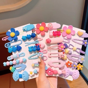 Lot de barrettes à cheveux colorées pour filles avec fleurs mignonnes et formes d'animaux