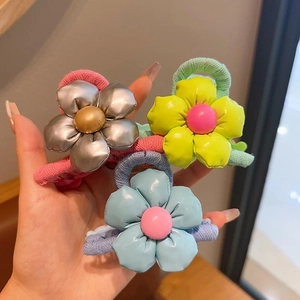 Korean Style Kids Flower Hair Claw Cute Cartoon 3D Double Sided Hair Clip For Girls Dopamine Color Hair Accessories