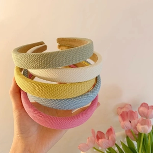 French style sponge padded headbands in various pastel colors for high volume hair