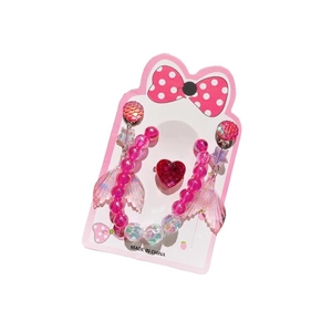 Kinderschmuck-Set mit Meerjungfrau-Ohrringen, Perlenarmband und Herzring für Mädchen