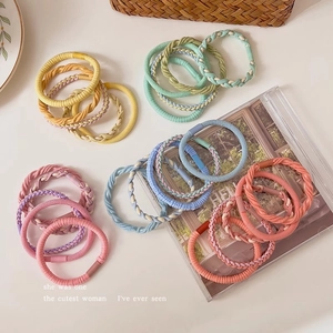 Colorful high elasticity candy color hair ties set for women and girls in ins style