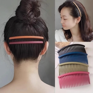 Peignes à cheveux mats à dents multiples pour fixer les mèches et la frange en couleurs