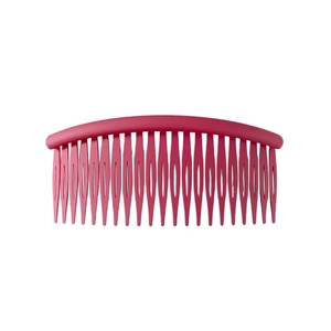 Peigne à cheveux rose rouge minimaliste mat pour fixer les franges et les coiffures