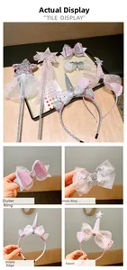 Detail showing the inner and outer band stitching of the sequin unicorn headband