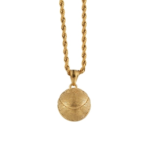 Hip Hop Edelstahl Basketball Anhänger Halskette Für Damen Herren Sportlich Basketball Ball Halskette Mit Seil Box Kette Schmuck
