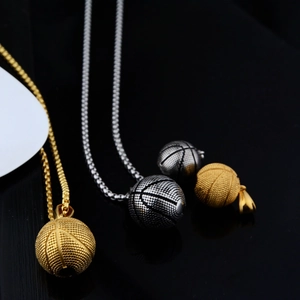 Hip-Hop Basketball-Anhänger Halsketten in Gold und Silber mit Box-Ketten