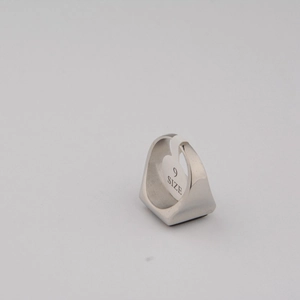 Bague géométrique minimaliste pour hommes en acier inoxydable avec étiquette taille 9