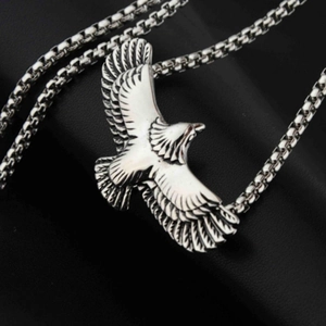 Pendentif aigle volant avec chaîne box pour hommes et femmes style hip hop punk