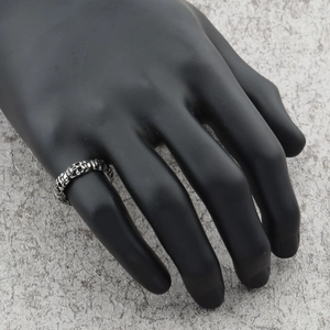 Bague tête de mort vintage en acier titane pour homme au style gothique punk