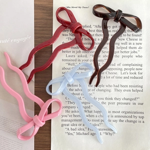 Elegant ballet style bow hair fork in acetate, available in four colors for women's hairstyles