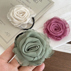 Élastiques à cheveux roses séchées élégants en crème, vert sauge et vieux rose