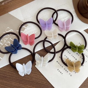 Korean Style Acetate Butterfly Hair Tie For Women Girls Elegant Simple High Elastic Resin Hair Rope Daily Hair Accessories
