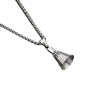 Collier Pendentif Volant en Acier Inoxydable Sportif Hip Hop Bijoux de Mode Badminton pour Hommes et Femmes Unisexe