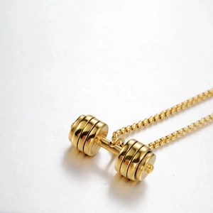 Hip Hop Stainless Steel Double Layer Rhinestone Cross Pendant Necklace For Men Women Gold Plated Fashion Sporty Jewelry Gift