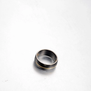 Stainless Steel Vintage Gothic Cross Ring Gold Pattern Black Matte Finish Band Ring For Men Daily Party Religious Jewelry