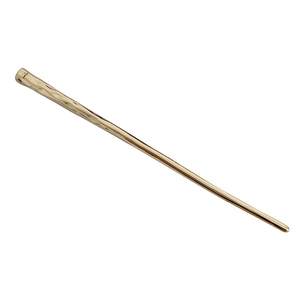 Elegant gold metal hair pin with hammered texture design for women daily hair styling