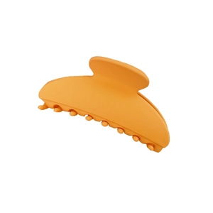 Minimalist matte orange hair claw clip with geometric design for elegant styling