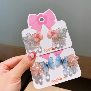 Chinese vlinder haarspeldjes met kwastjes en bloemkralen voor meisjes hanfu kapsels