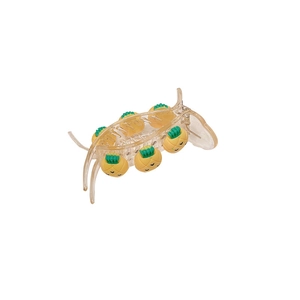 Pinza per capelli ambra con decorazioni a forma di ananas giallo per acconciature bimba