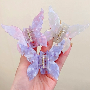 3D Butterfly Acetate Hair Claw Clip Large Marble Texture Non-Slip Hair Clamp For Women Girls Elegant Hair Accessories