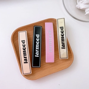 French Vintage Letter Acetate Hair Clip Elegant Geometric Spring Clip For Women Back Of Head Hair Styling Accessories