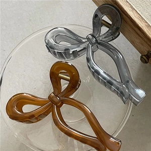 Korean Style Bowknot Hair Claw Clip For Women Acrylic Jelly Color Butterfly Hair Grip Elegant Sweet Hair Accessories Hairpin